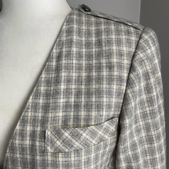 Custom Tailored Handmade Plaid Double Breasted Wool Blazer - M - Picture 3 of 16
